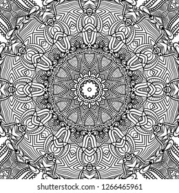 Adult Coloring Page Seamless Zendoodle Vector Stock Vector (Royalty ...