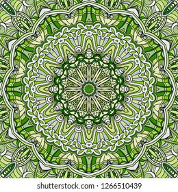 Adult coloring page. Seamless zendoodle vector for art, coloring book, zendoodle. Square zentangle for coloring book pages, mandala design. Coloring zentangle. zen ornament lace pattern. Plant card.