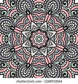 Adult coloring page. Seamless zendoodle vector for art, coloring book, zendoodle. Square zentangle for coloring book pages, mandala design. Coloring zentangle. zen ornament lace pattern 