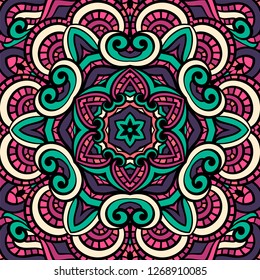 Adult coloring page. Seamless zendoodle vector for art, coloring book, zendoodle. Square zentangle for coloring book pages, mandala design. Coloring zentangle. zen ornament lace pattern 