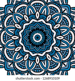 Adult coloring page. Seamless zendoodle vector for art, coloring book, zendoodle. Square zentangle for coloring book pages, mandala design. Coloring zentangle. zen ornament lace pattern 