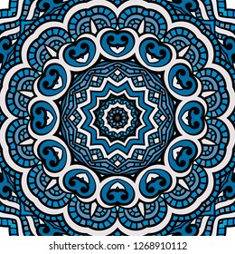 Adult coloring page. Seamless zendoodle vector for art, coloring book, zendoodle. Square zentangle for coloring book pages, mandala design. Coloring zentangle. zen ornament lace pattern 