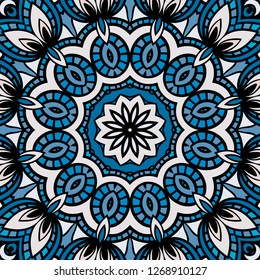 Adult coloring page. Seamless zendoodle vector for art, coloring book, zendoodle. Square zentangle for coloring book pages, mandala design. Coloring zentangle. zen ornament lace pattern 