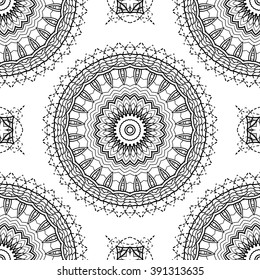 Adult coloring page. Semless zendoodle vector for art, coloring book, zendoodle. Square zentangle for coloring book pages, mandala design. Coloring zentangle. zen ornament lace pattern 