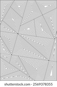 Adult coloring page triangle and rectangle pattern vector