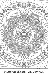 Adult Coloring Pages Vector Art Mandala