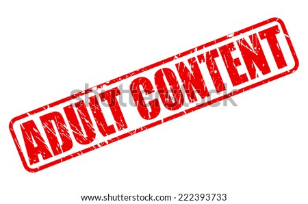 Adult content red stamp text on white