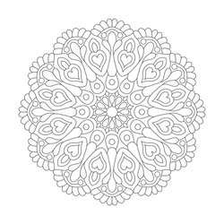 Adult  Delicate Petals Coloring Book Mandala Page For Kdp Book Interior, Ability To Relax, Brain Experiences, Harmonious Haven, Peaceful Portraits, Blossoming Beauty Mandala Design.