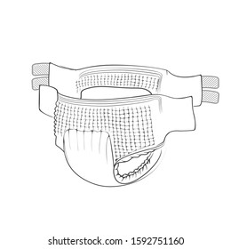 
adult diapers illustration vector isolated