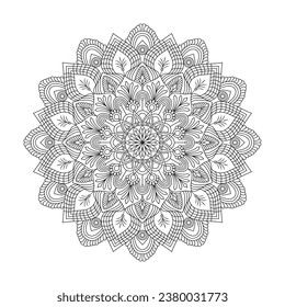 Adult Enigmatic Essence mandala coloring book page for kdp book interior.Peaceful Petals, Ability to Relax, Brain Experiences, Harmonious Haven, Peaceful Portraits, Blossoming Beauty mandala design.