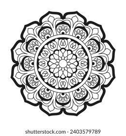 Adult Fashionable mandala coloring book page for kdp book interior. Peaceful Petals, Ability to Relax, Brain Experiences, Harmonious Haven, Peaceful Portraits, Blossoming Beauty mandala design.