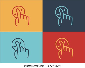 Adult Finger Injury Logo Template, Simple Flat Icon Of injury,health,care
