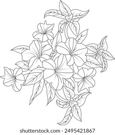 Adult flower patterns made by hand for Coloring pages