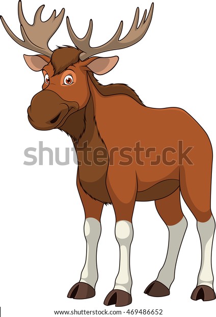 Adult Funny Elk Stock Vector (Royalty Free) 469486652