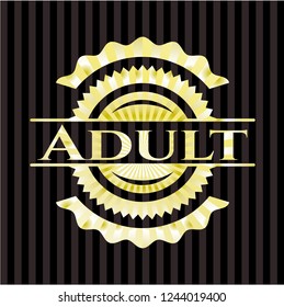 Adult gold emblem or badge