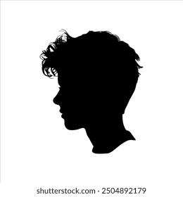 Adult head silhouette vector illustration design on white background.