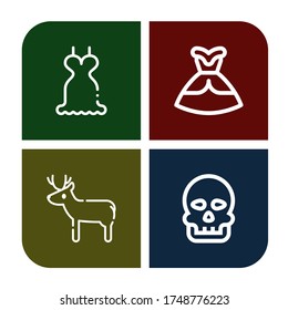 Adult Icon Set. Collection Of Dress, Deer, Anthropology Icons