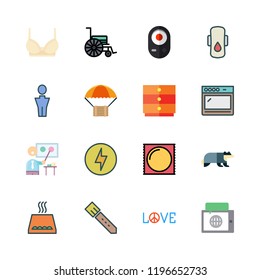 adult icon set. vector set about delivery, virtual reality, brassiere and belt icons set.
