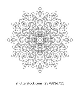 Adult Inner balance mandala coloring book page for kdp book interior. Peaceful Petals, Ability to Relax, Brain Experiences, Harmonious Haven, Peaceful Portraits, Blossoming Beauty mandala design.