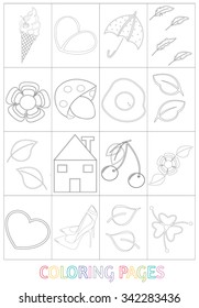 Adult or Kids Coloring Pages,Icons