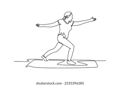  Adult learning concept. Single line draw design vector graphic illustration.