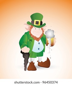 Adult Leprechaun-St. Patrick's Day Cartoon Vector Illustration