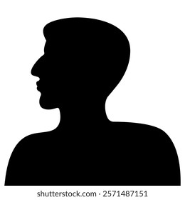 adult male silhouette, icon symbol