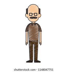 Adult man avatar scribble