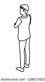 Adult man back avatar