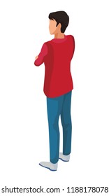 Adult man back avatar