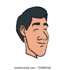 Adult man face icon vector illustration graphic design