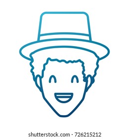 Adult man with hat smiling