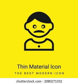 Adult Man With Moustache minimal bright yellow material icon