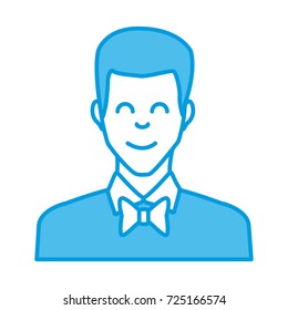 Adult man smiling