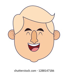 Adult man smiling face