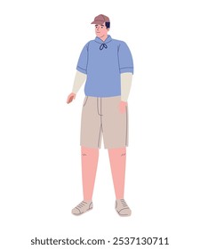 adult man wearing spring clothes isolated