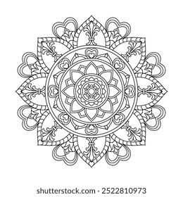 Mandala Mania adulto colorir página de mandala do livro. Fácil Mandala colorir páginas do livro para adultos para relaxar, experiências dar alívio. Arquivo de vetor redimensionável