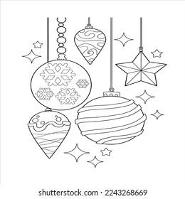 adult number coloring page for vector illustration