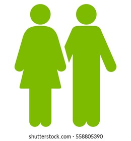 Adult Pair vector icon. Flat eco green symbol. Pictogram is isolated on a white background. Designed for web and software interfaces.