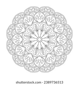 Adult Peaceful Patterns coloring book mandala page for kdp book interior. Peaceful Petals, Ability to Relax, Brain Experiences, Harmonious Haven, Peaceful Portraits, Blossoming Beauty mandala design.