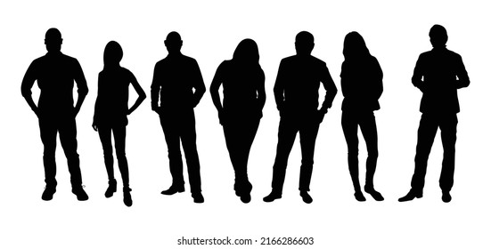 Adult People Silhouettes Background Free Vector Stock Vector (Royalty ...