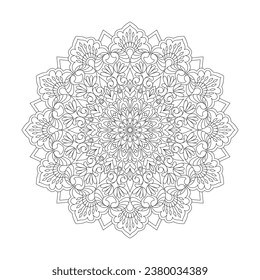 Adult Sacred Spirals mandala coloring book page for kdp book interior. Peaceful Petals, Ability to Relax, Brain Experiences, Harmonious Haven, Peaceful Portraits, Blossoming Beauty mandala design.