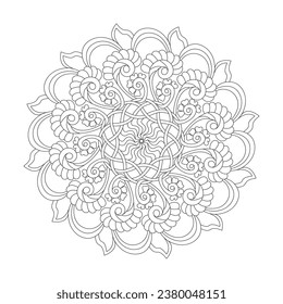 Adult serene elegance mandala coloring book page for kdp book interior. Peaceful Petals, Ability to Relax, Brain Experiences, Harmonious Haven, Peaceful Portraits, Blossoming Beauty mandala design.