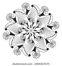 Adult Serenity mandala coloring book page for kdp book interior. Peaceful Petals, Ability to Relax, Brain Experiences, Harmonious Haven, Peaceful Portraits, Blossoming Beauty mandala design.