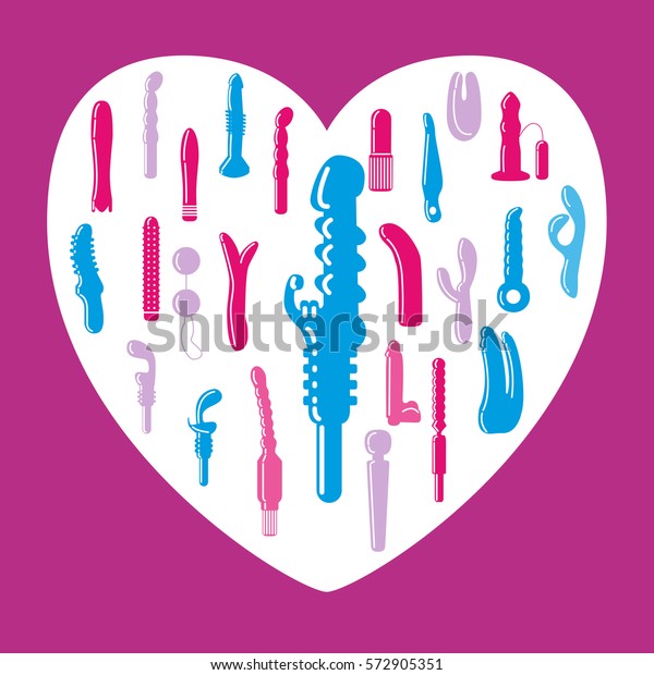 Adult Sex Toys Silhouettes Different Types Stock Vector Royalty Free 572905351 5489