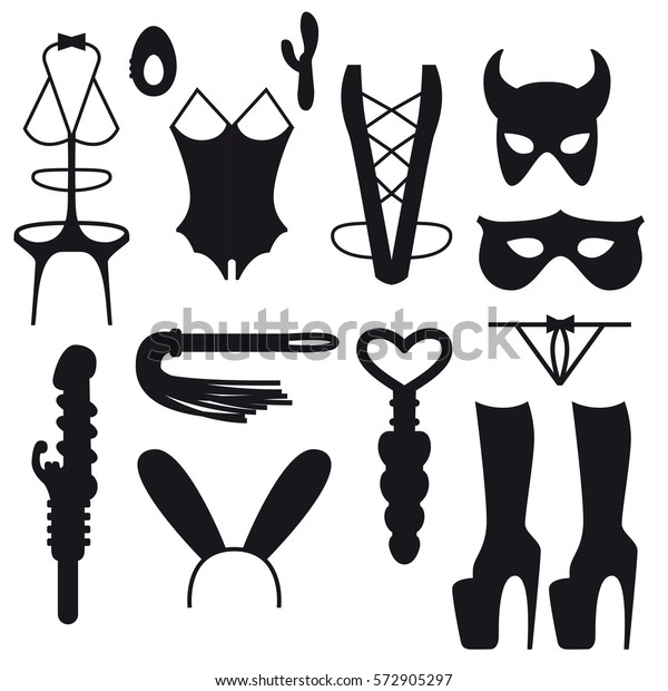 「adult Sex Toys Silhouettes Set Masks」のベクター画像素材（ロイヤリティフリー） 572905297