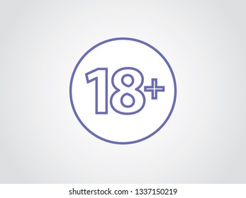 Adult Sign Symbol Stock Vector (Royalty Free) 1337150219