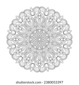 Adult spiritual balance mandala coloring book page for kdp book interior. Peaceful Petals, Ability to Relax, Brain Experiences, Harmonious Haven, Peaceful Portraits, Blossoming Beauty mandala design.