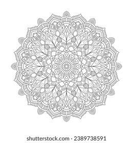 Adult Starlight Soothe coloring book mandala page for kdp book interior. Peaceful Petals, Ability to Relax, Brain Experiences, Harmonious Haven, Peaceful Portraits, Blossoming Beauty mandala design.