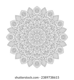  Adult Starry Night coloring book mandala page for kdp book interior. Peaceful Petals, Ability to Relax, Brain Experiences, Harmonious Haven, Peaceful Portraits, Blossoming Beauty mandala design.